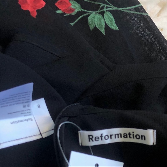 ⚡️SALE NWT Reformation Vivianne Rose Cut Out Dress - Picture 9 of 9